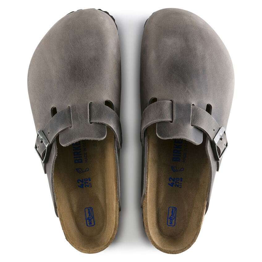 Birkenstock Boston Soft Footbed Oiled Leather Iron